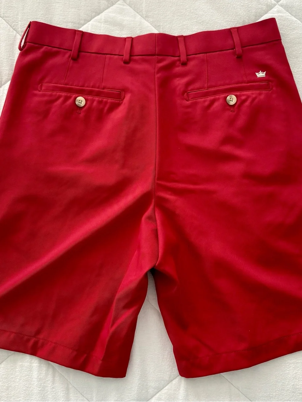 Peter Millar Red Flat Front Performance Shorts
